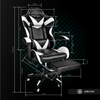 Silla Ergonómica Gamer con Asiento Ajustable, Descansa Pies y Masajeador