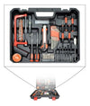 Kit Taladro Inalámbrico Recargable Con Caja De Herramientas